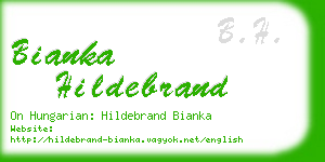 bianka hildebrand business card